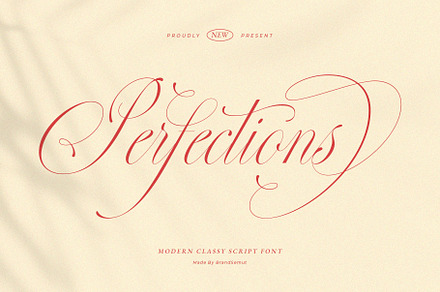 Perfections - Classy Romantic Script, a Script Font by BrandSemut