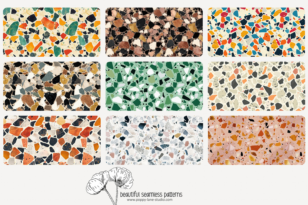 70 terrazzo seamless pattern, a Pattern Graphic by Poppy Lane Studio (Photo 8 of 10)