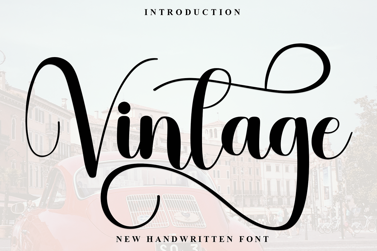 Vintage, a Handwritten Font by FreshTypeINK (Photo 1 of 8)