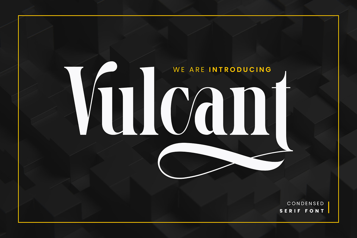 Vulcant Condensed Serif Font, a Serif Font by Idea Studio (Photo 1 of 10)