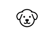 Dog face simple graphic vector logo, a Branding & Logo Template by Vectorium Studio (Thumbnail 2 of 2)