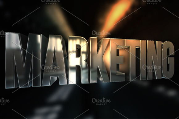 3D Marketing Text Render