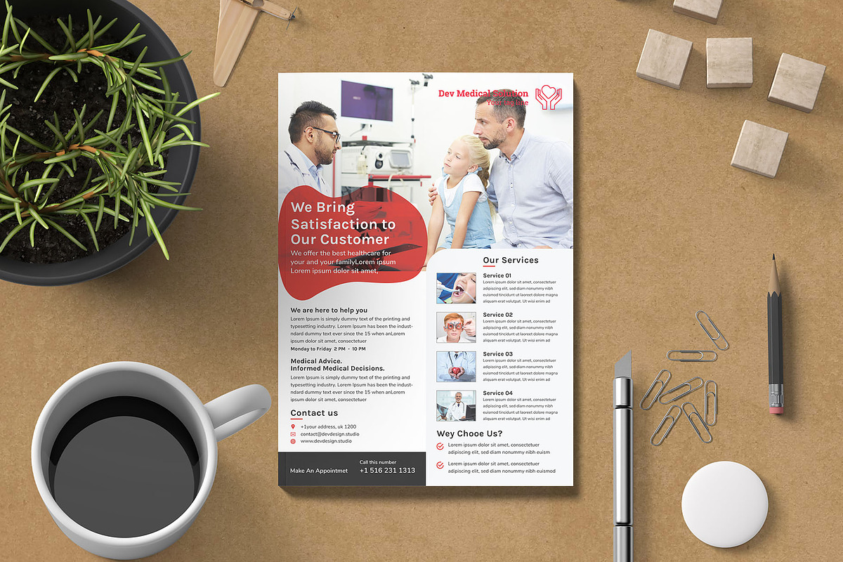 Modern Medical & Healthcare Flyer, a Flyer Template by litoondev (Photo 1 of 3)