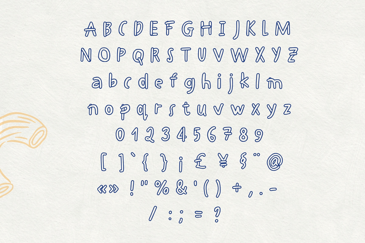 Spaghetti. Handwritten font duo, a Handwritten Font by PaperJamLab (Photo 11 of 14)