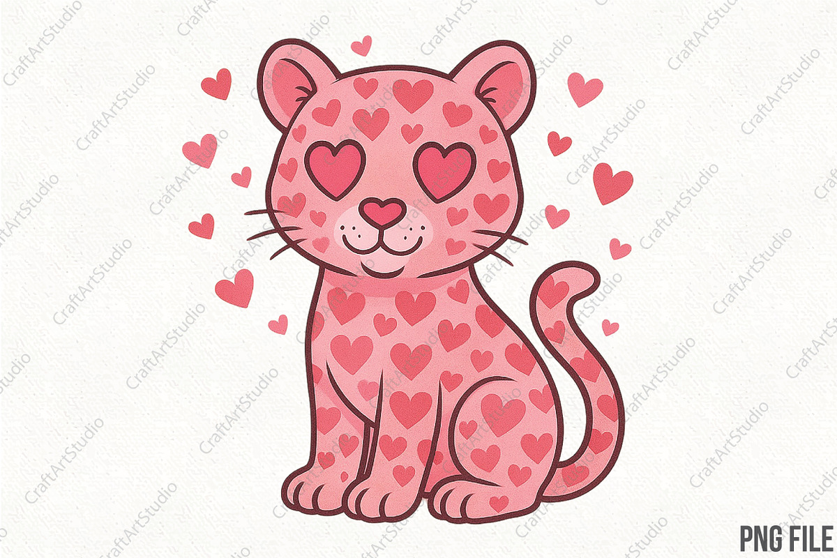 Leopard Valentine's Leopard PNG, an Illustration by CraftArtStudio (Photo 1 of 4)