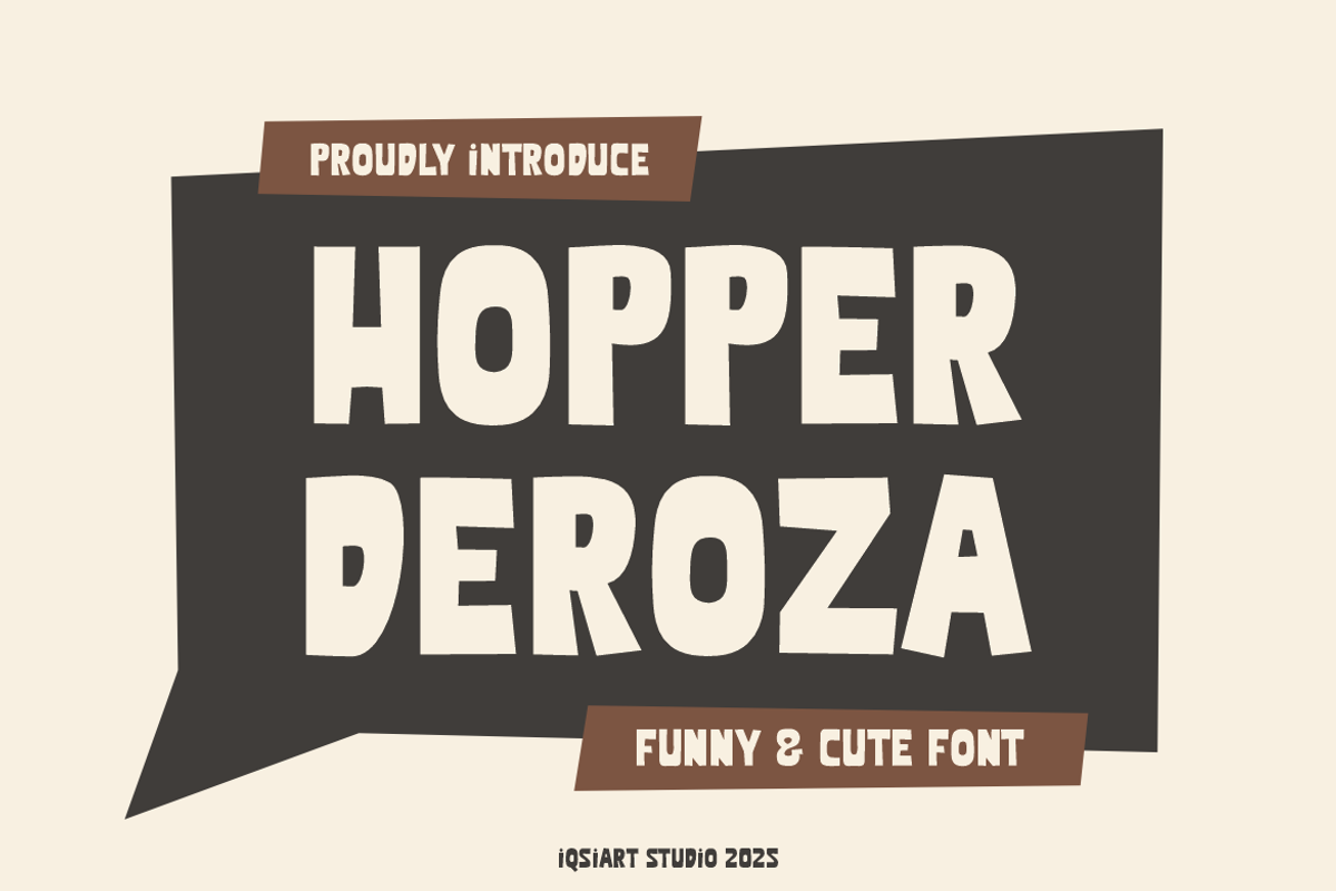 Hopper Deroza - Kids Font, a Sans Serif Font by Iqsiart Studio (Photo 1 of 6)
