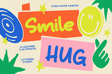 Smile Hug Sticky Notes Font