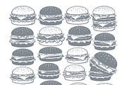 Delicious Burger Illustrations Set, a Food Illustration by CarWrap design (Thumbnail 2 of 4)