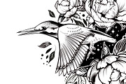 Kingfisher illustration. Vector Bird, an Animal Illustration by Tettygreen (Thumbnail 2 of 3)