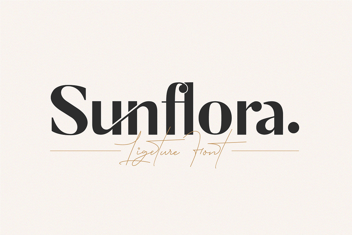Sunflora - Unique Ligature Font, a Sans Serif Font by Tropical Type (Photo 1 of 7)