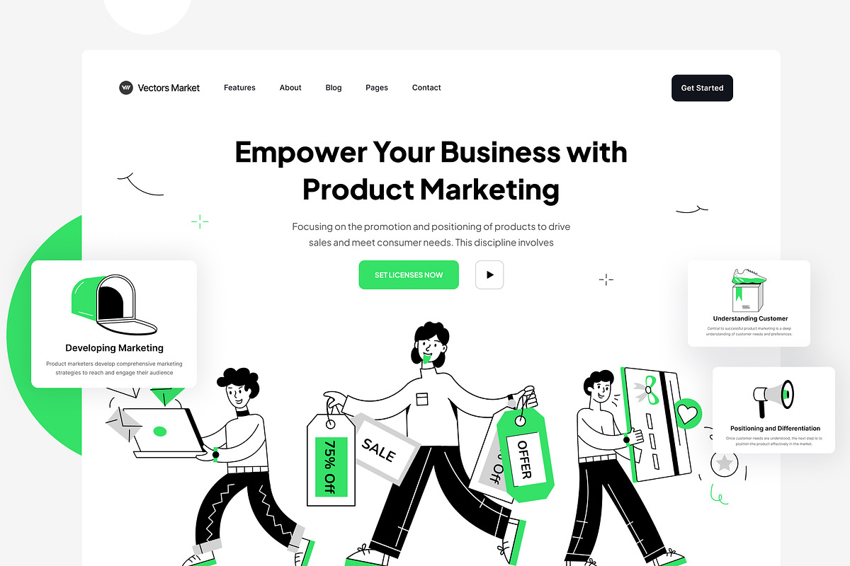 Product Marketing Illustration Set, a Person Illustration by Vectors Market (Photo 4 of 7)