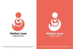 Mother love care logo template