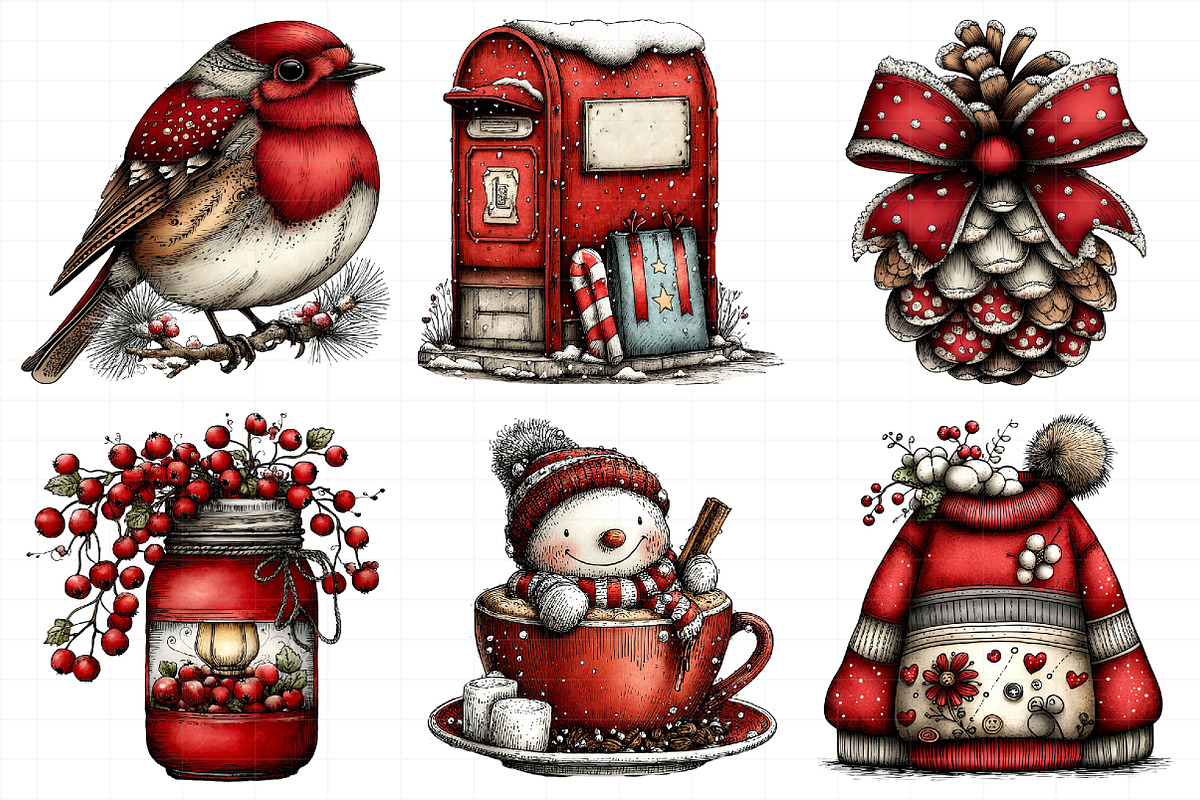 Whimsical Winter Clipart Bundle, an Illustration by Daily.Designs (Photo 5 of 5)