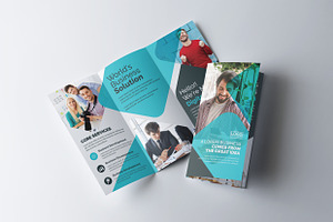 Corporate Tri-fold Brochure- Blue