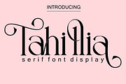Tahillia, a Serif Font by Canden Meutuah (Thumbnail 1 of 10)