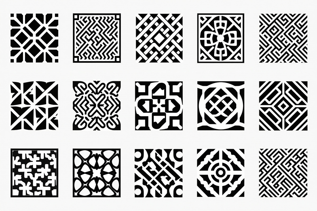 Modern Maze Style Laser Cut Patterns, an Illustration by jahid234 (Photo 3 of 9)