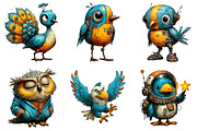 Funny Bird Clipart Bundle, a Graphic by CitraGraphics (Thumbnail 5 of 5)