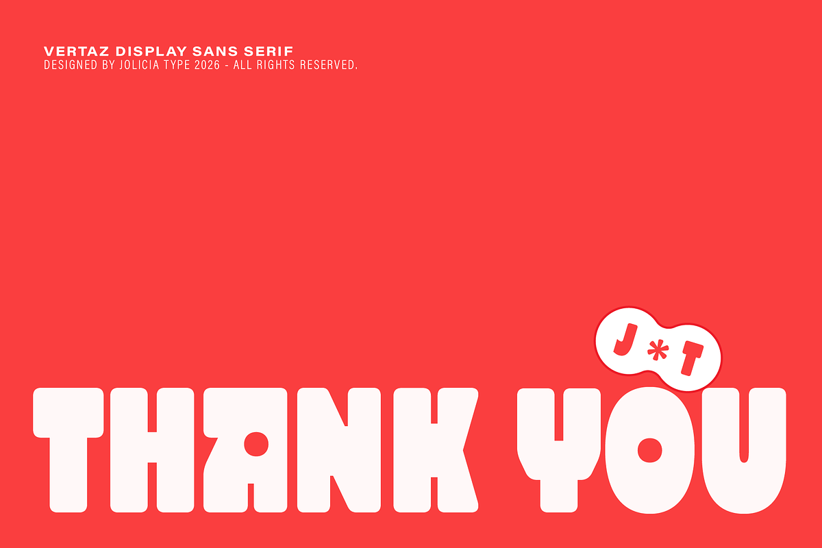 Vertaz Display | Chunky Font, a Sans Serif Font by Jolicia Type (Photo 11 of 11)