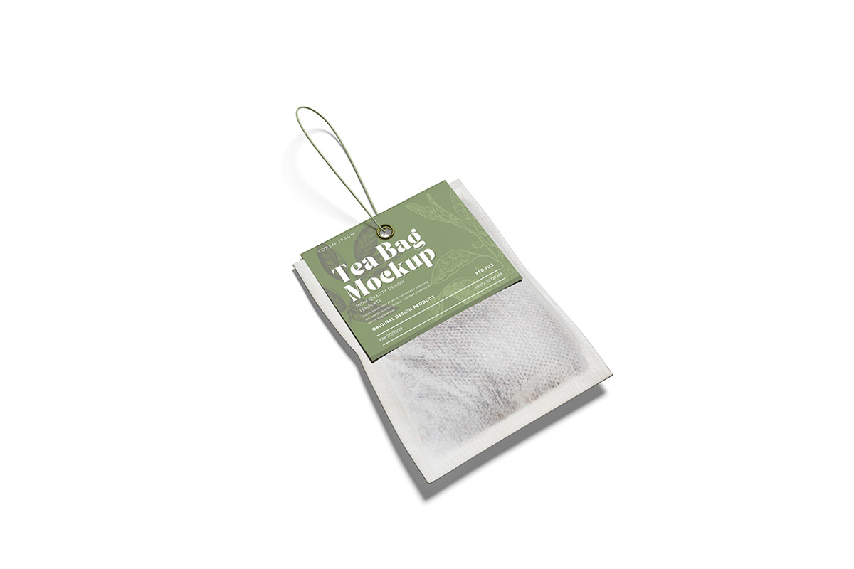Tea Bag Mockup, a Product Mockup by bimockup (Photo 3 of 6)