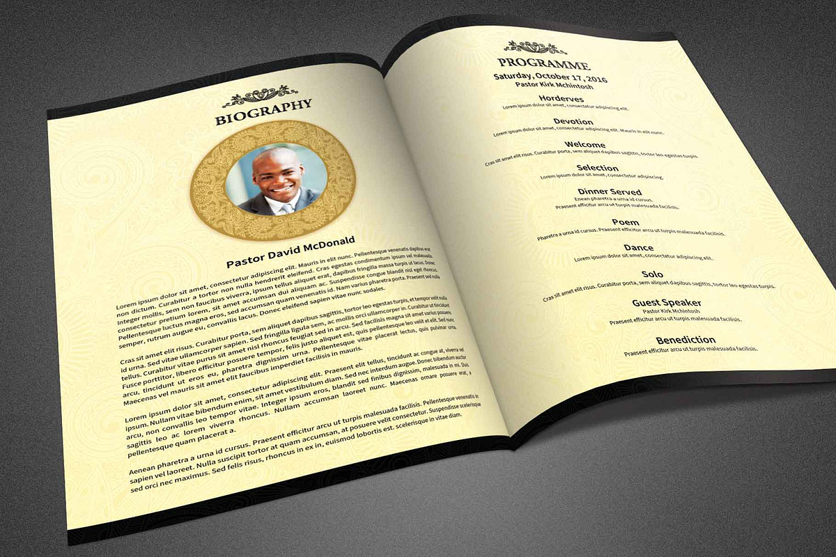 Pastor Appreciation Event Program, a Brochure Template by loswl (Photo 2 of 3)