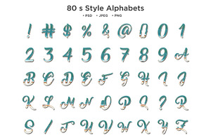 80s Style Alphabet, Abc Typography