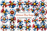 American Flag Daisy Flower 4th of, an Illustration by Designworld (Thumbnail 1 of 9)