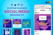 Duotone Business Social Media Pack, a Social Media Template by Mikko Lemola (Thumbnail 1 of 6)