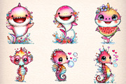 Sea Animals Clipart Bundle, an Illustration by Digital Artistic99 (Thumbnail 4 of 11)