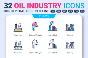 32 Oil Industry Icons