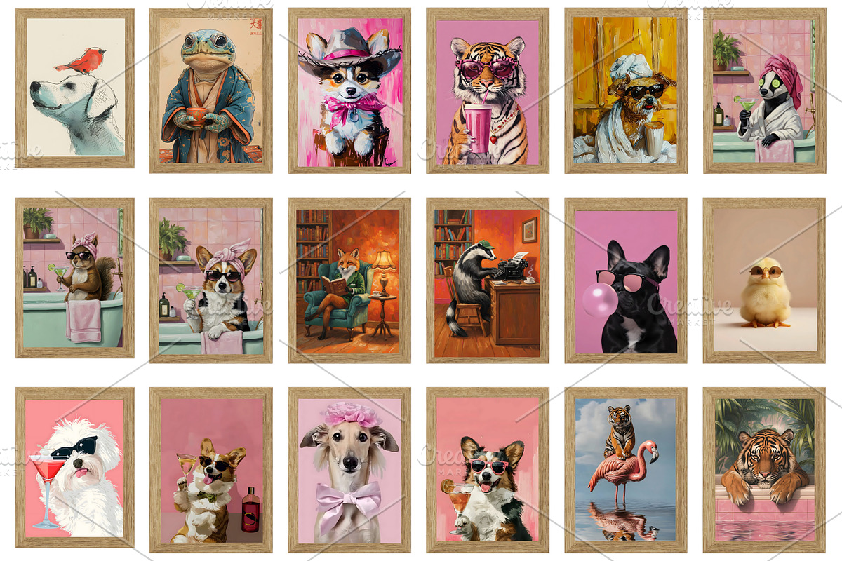 Animal Wall Art Bundle,Animal Prints, an Animal Photo by Chipshpow Graphics (Photo 11 of 11)