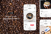 Hint of Coffee Instagram pack, a Social Media Template by Social Templates (Thumbnail 1 of 5)
