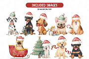 Christmas Dogs Clipart Set, an Illustration by TatiMockup (Thumbnail 4 of 7)