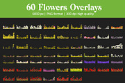 Flower Meadow Overlays, an Object Graphic by DreamyOverlay (Thumbnail 5 of 5)