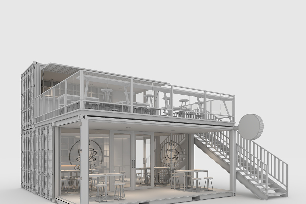 3D Model Container Cafe 7, an Architecture 3D Model by SR 3D Visual (Photo 4 of 24)