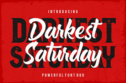 Darkest Saturday Duo, a Blackletter Font by figuree studio