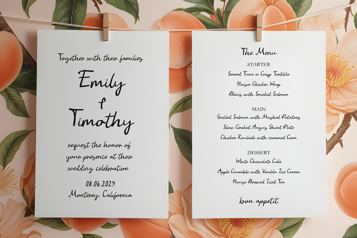 Bon Appetit Darling Pencil Script, a Handwritten Font by Kaya Fonts (Photo 3 of 44)