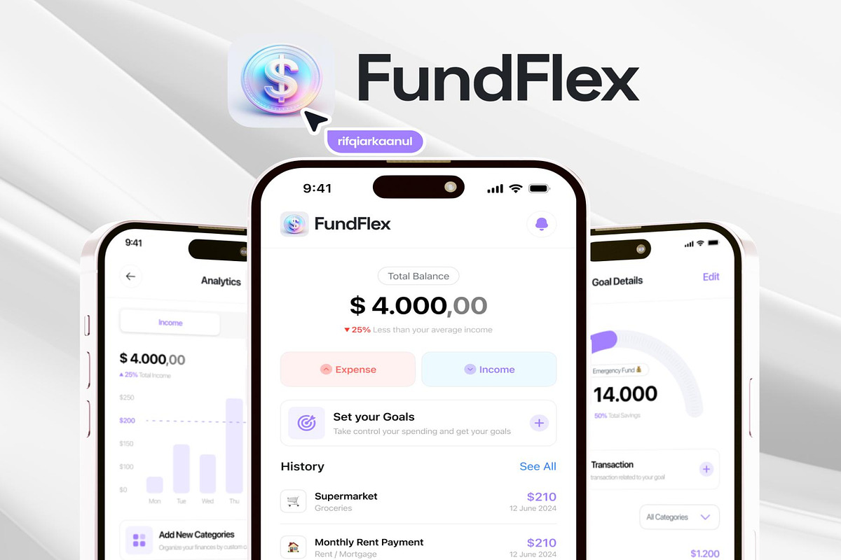 FundFlex - Finance Management UI Kit, an UI Kit Template by Creative Perspective (Photo 2 of 8)