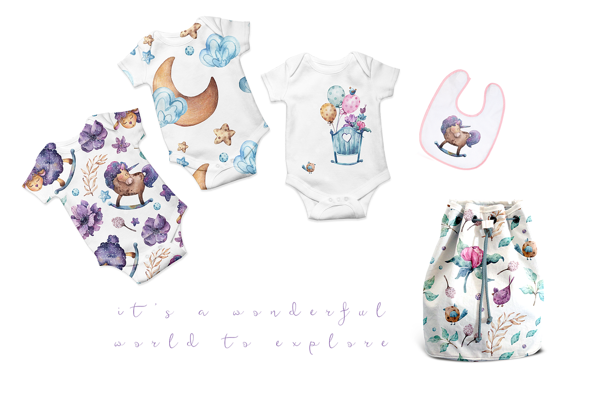 Lullaby - watercolor collection, an Object Illustration by Tatiana Troian (Photo 6 of 9)