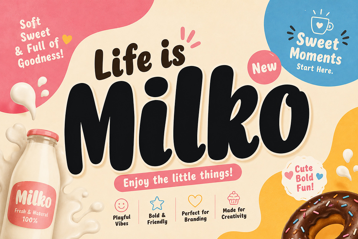 Milko, a Slab Serif Font by Wow Magic (Photo 2 of 5)