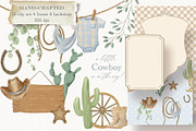 Wild West Baby Cowboy Set, a Work Illustration by AlenaVlasko stock Market (Thumbnail 1 of 7)
