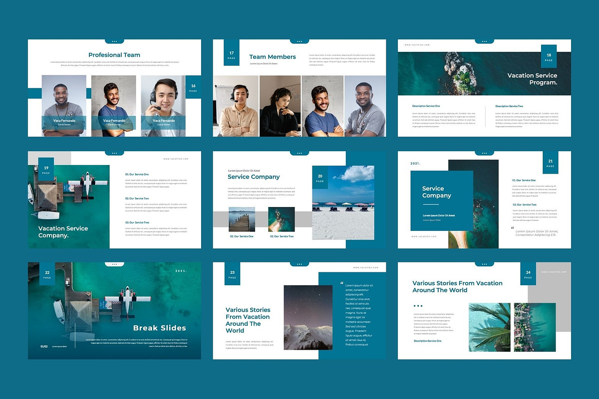VACATION  Business PowerPoint, a Presentation Template by Rizki Herdian (Photo 4 of 6)