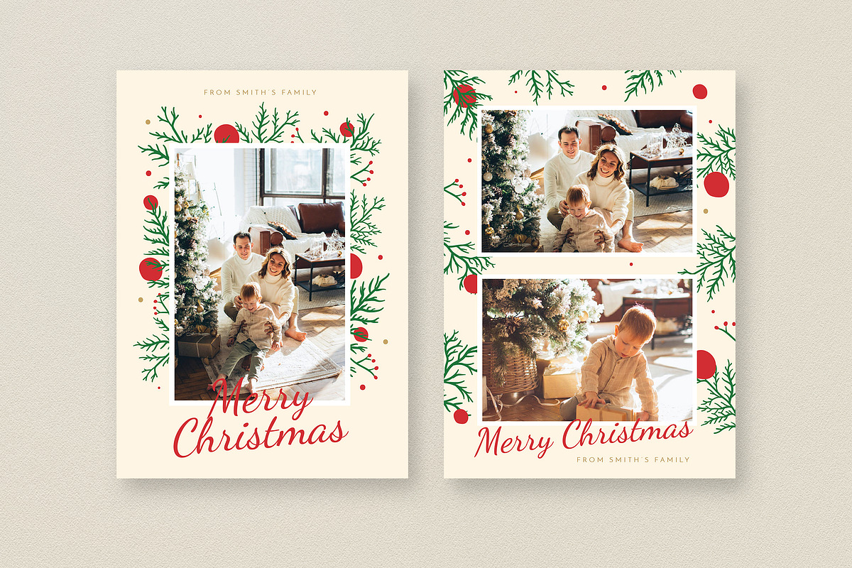 Christmas Photocard + Social Media, a Card Template by Guuver (Photo 2 of 4)