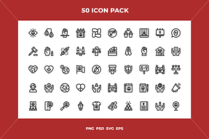 Human rights icons, an Outline Icon by Wencory