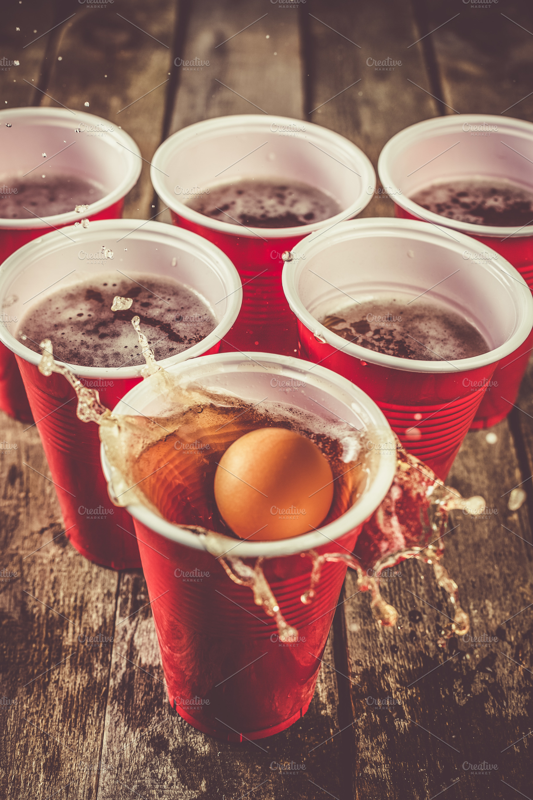 College party sport  beer pong stock photo containing beer and pong, a Food & Drink Photo by NaumenkoOS