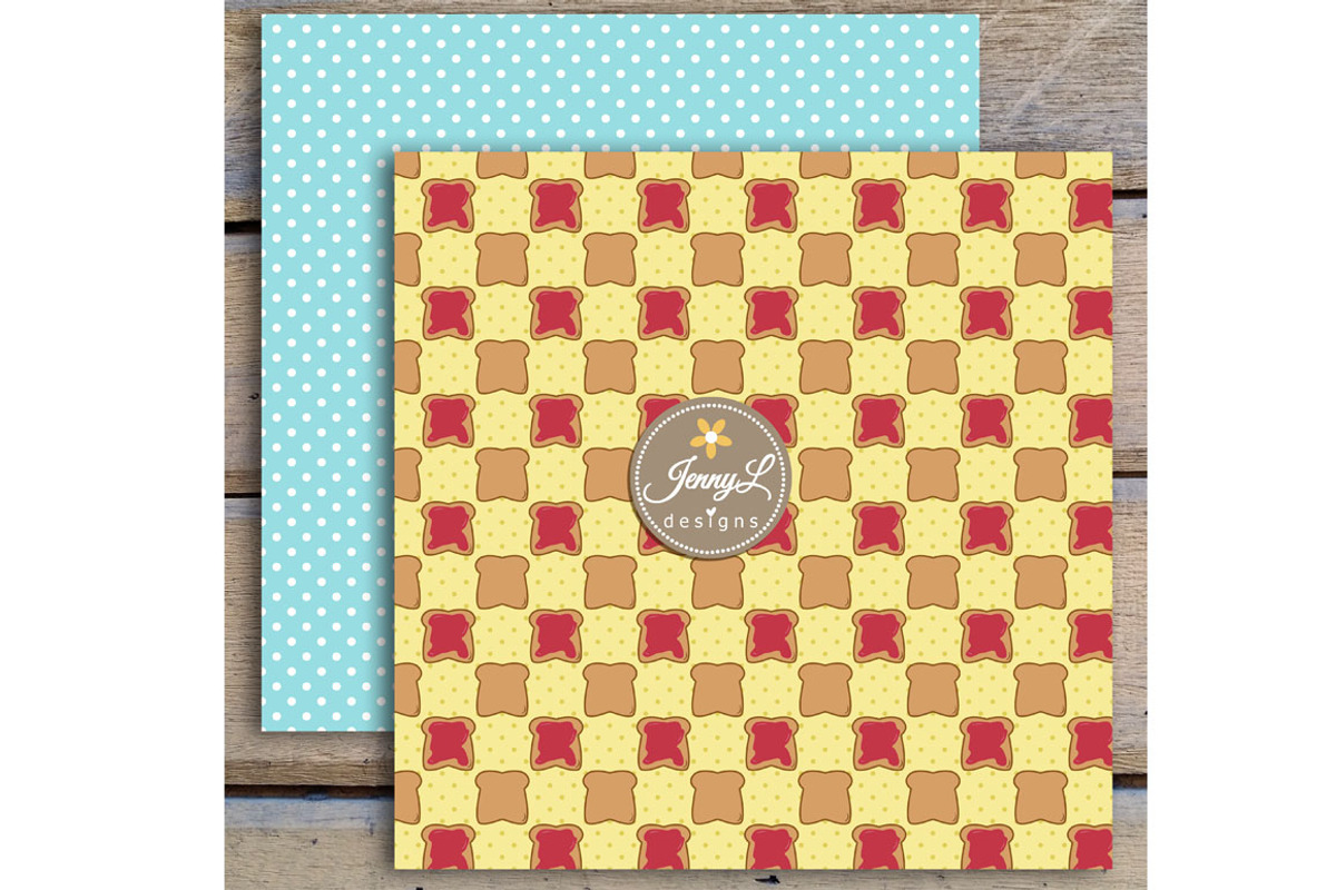 Breakfast Digital Papers & Clipart, a Pattern Graphic by JennyL Designs (Photo 6 of 6)