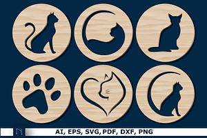 Cricut/Laser cut Cat Decor SVG Bundl