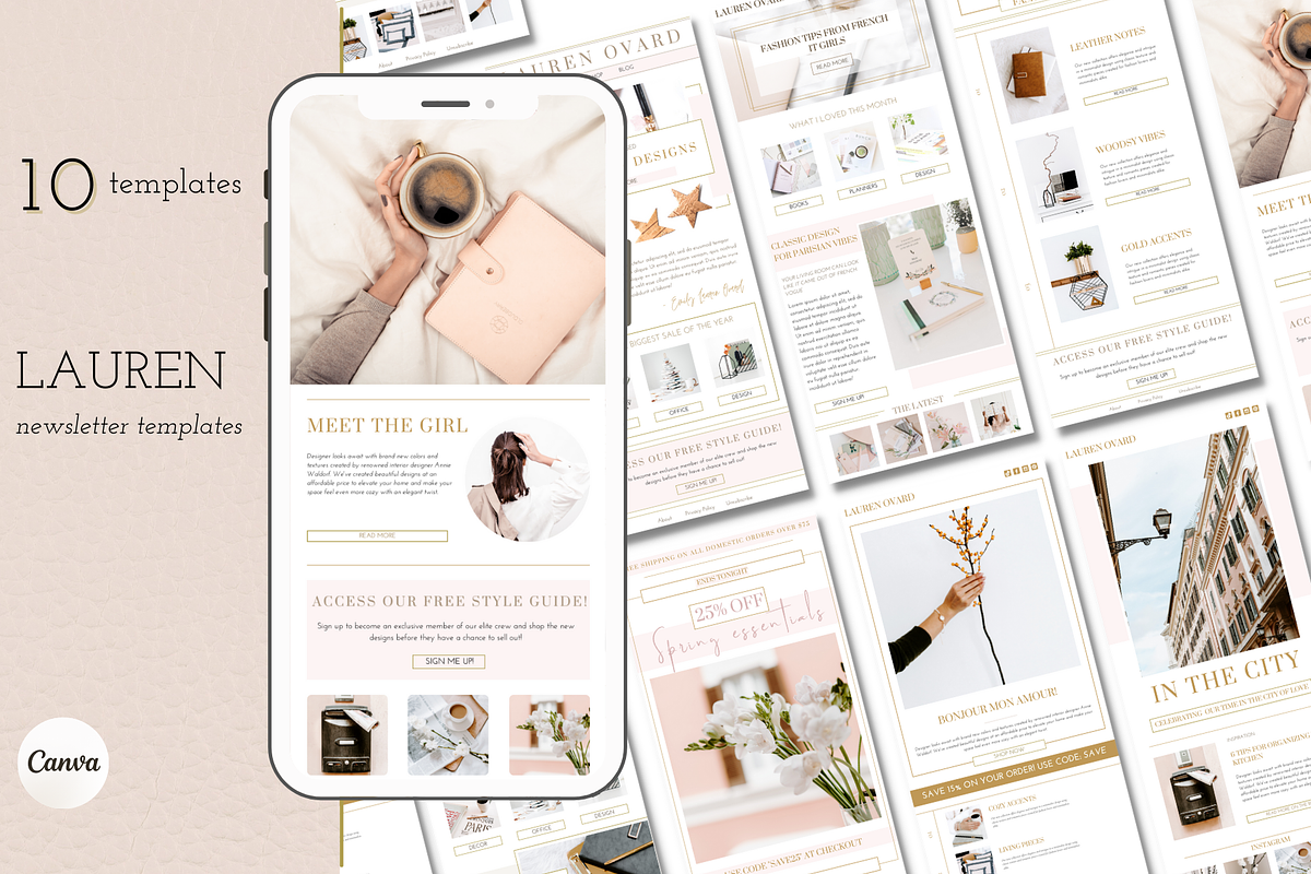 Lauren Newsletter Templates, a Marketing Template by The Edits Shop (Photo 1 of 8)