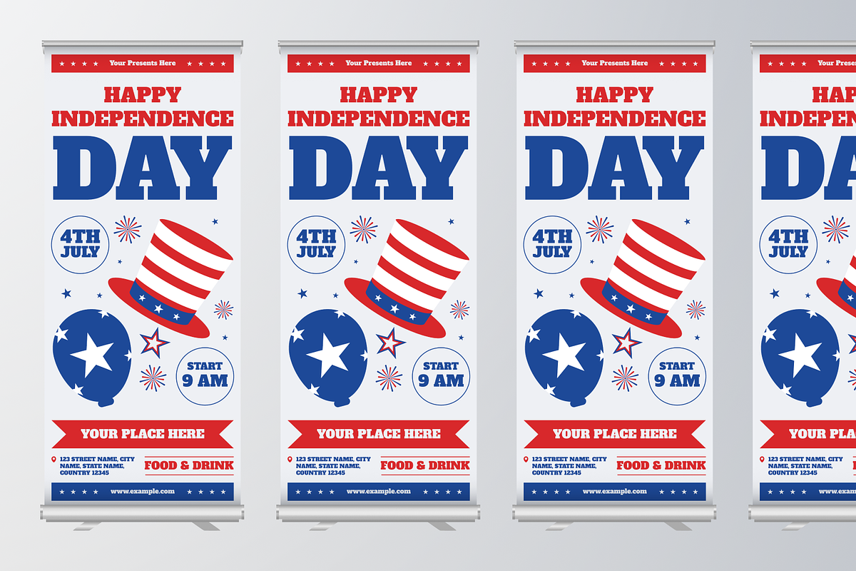Happy Independence Day RollUp Banner, a Poster Template by Annora Studio (Photo 4 of 6)