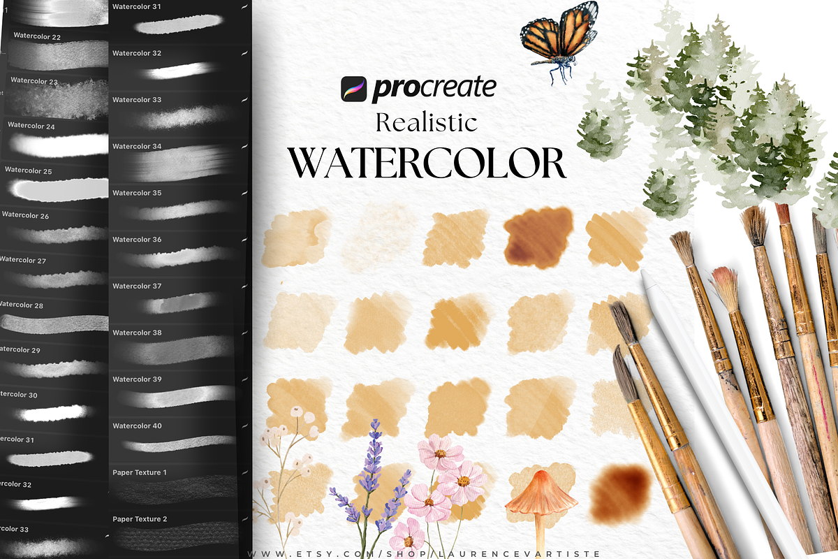 700+ Procreate Brushes Bundle, a Brushes & More by LaurenceVArtiste (Photo 7 of 9)