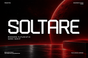 Soltare - Futuristic Tech Sans Font, a Sans Serif Font by RagamKata (Thumbnail 1 of 10)